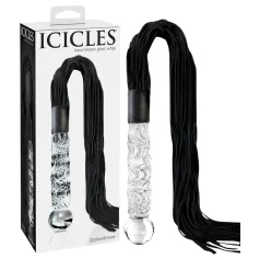 Icicles No. 38 - Leather Whip & Glass Dildo (Clear-Black)