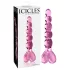 Icicles No. 43 - Beaded Heart Glass Dildo (Pink)