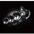Icicles No. 47 - Triple Pearl Glass Anal Plug (Clear)