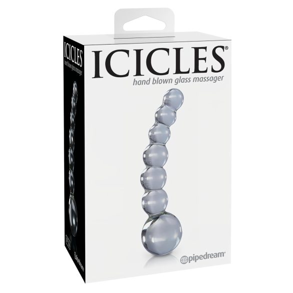 Icicles No. 66 - Curved, Bulbous Glass Dildo (Clear)
