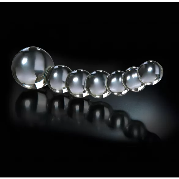 Icicles No. 66 - Curved, Bulbous Glass Dildo (Clear)
