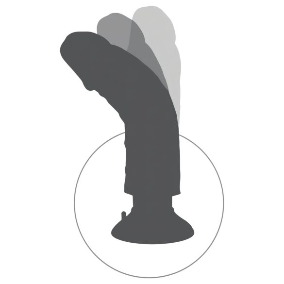 King Cock 9 - Flexible Suction Cup Vibrator (10.2") - Natural