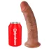 King Cock 9 - Lifelike Suction Cup Dildo (23cm) - Dark Natural