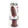 King Cock 10" - large suction cup dildo (25 cm, brown)