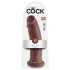 King Cock 10" - large suction cup dildo (25 cm, brown)