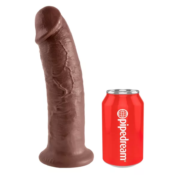 King Cock 10" - large suction cup dildo (25 cm, brown)