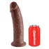 King Cock 10" - large suction cup dildo (25 cm, brown)