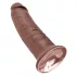 King Cock 10" - large suction cup dildo (25 cm, brown)