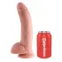 King Cock 9" - large suction cup dildo with balls (23 cm, natural skin tone)