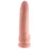 King Cock 9" - large suction cup dildo with balls (23 cm, natural skin tone)