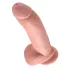 King Cock 9" - large suction cup dildo with balls (23 cm, natural skin tone)