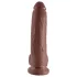 King Cock 9" Brown Dildo with Suction Cup & Balls (23cm)