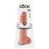 King Cock 11" - Suction Cup, Realistic Dildo with Balls (28cm) - Natural