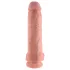 King Cock 11" - Suction Cup, Realistic Dildo with Balls (28cm) - Natural