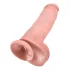 King Cock 11" - Suction Cup, Realistic Dildo with Balls (28cm) - Natural