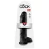 King Cock 11 - Large Suction Cup Dildo with Balls (28cm) - Black