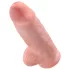 King Cock 9" Chubby - Suction Cup Realistic Dildo with Balls (Natural)