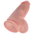 King Cock 9" Chubby - Suction Cup Realistic Dildo with Balls (Natural)