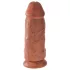 King Cock 9" Chubby Suction Cup Dildo (23cm) - Dark Natural