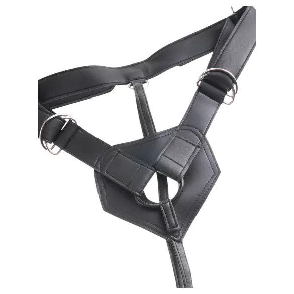 King Cock 7" Strap-On Dildo with Harness (Black)