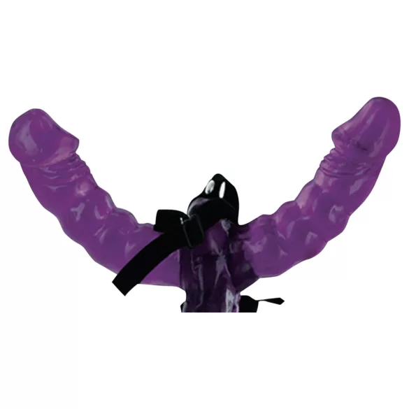 Fetish - Strap-On Double Dildo with Harness (Black)