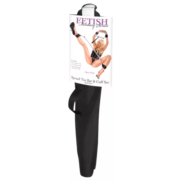 Pipedream - Fetish Spread’em Bar - spreader bar with cuffs (silver)