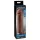 Pipedream X-Tension Perfect 2 - ribbed penis sleeve with testicle ring - dark natural (19 cm)