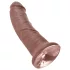 King Cock 8" Realistic Dildo - Brown