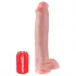 King Cock 15 - suction cup dildo with balls (38 cm, flesh-coloured)