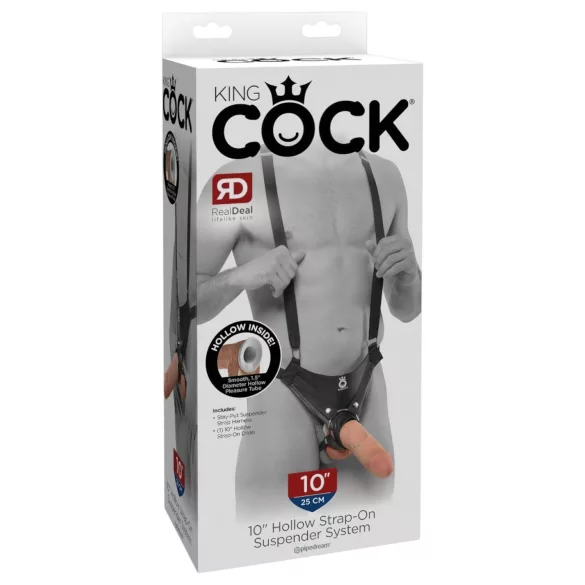 King Cock Strap-on 10 - Hollow Strap-on Dildo 25cm