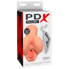   PDX Pick Your Pleasure - 2‑in‑1 Realistic Masturbator (Flesh)
