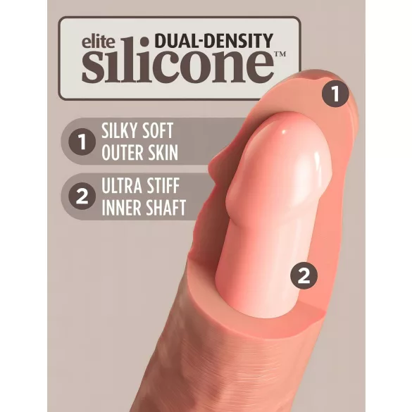 King Cock Elite 6" - Realistic Suction Cup Dildo (6") - Natural