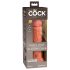King Cock Elite 8 - Suction Cup Dildo (8") - Dark Natural