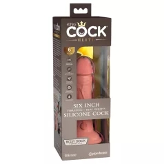   King Cock Elite 6 - Realistic Vibrator 6" (Dark Natural)