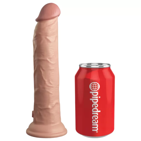 King Cock Elite 9 - Suction Cup Vibrator 9" - Natural