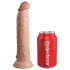 King Cock Elite 9 - Suction Cup Vibrator 9" - Natural