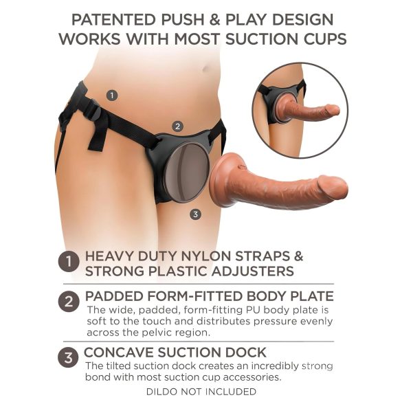 King Cock Elite Comfy Body Dock Strap-On (Brown)