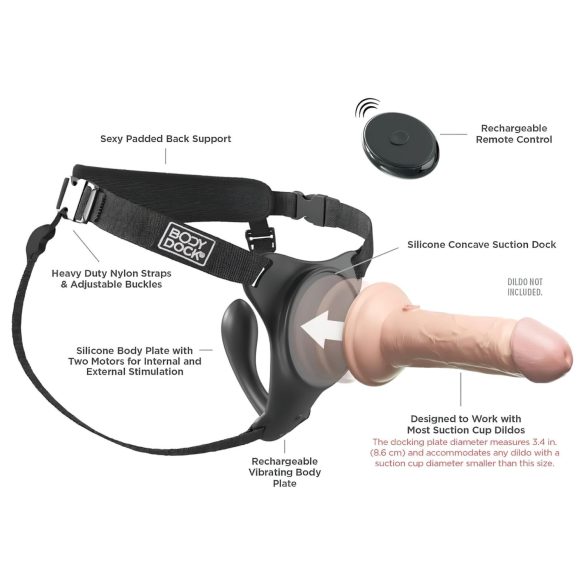 Body Dock G-Spot Pro with 7 Silexd Strap-On Dildos