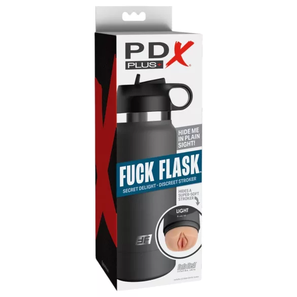 PDX - Fuck Flask Secret Delight - artificial vagina in a flask (black-natural)