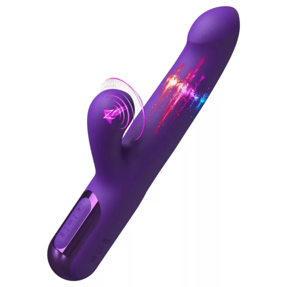 Fantasy For Her - 2-in-1 thrusting vibrator and clitoral stimulator (purple)