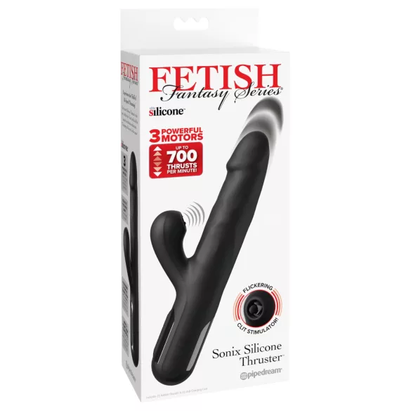 Fetish - 3‑motor thrusting vibrator (black)