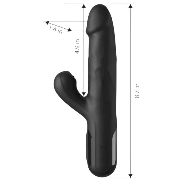 Fetish - 3‑motor thrusting vibrator (black)