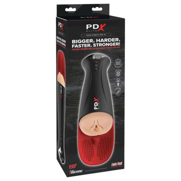 PDX Elite Fuck-O-Mat Pro XL - Vibrating Suction Stroker (Black)