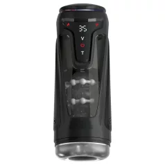   PDX Elite Moto-Bator Pro - Beaded, Heated Pulsating Masturbator (Black)