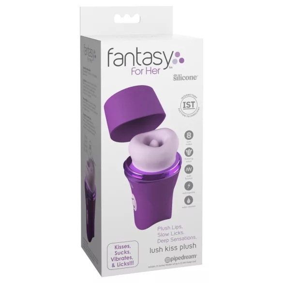 Fantasy For Her Lush Kiss Plush - suction & licking clitoral stimulator (purple)