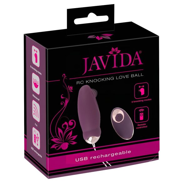 Javida - Purple Pulsating Radio-Controlled Vibrating Egg
