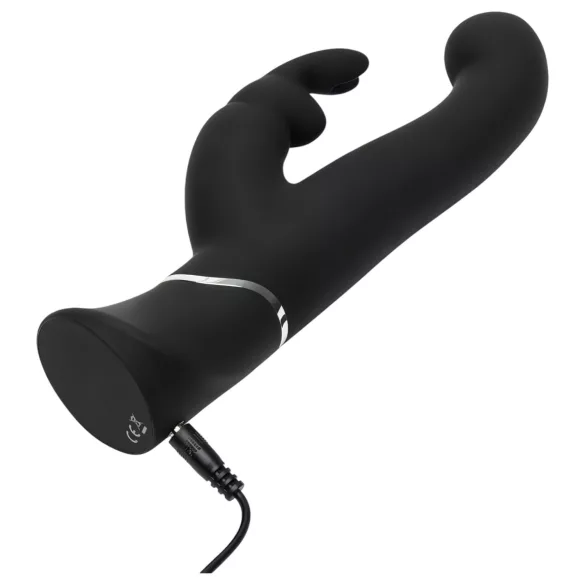 Happyrabbit Rechargeable G-spot - Black Thrusting Rabbit Vibrator