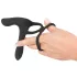 Black Velvets - Rechargeable 2‑in‑1 Vibrator and Cock Ring (Black)
