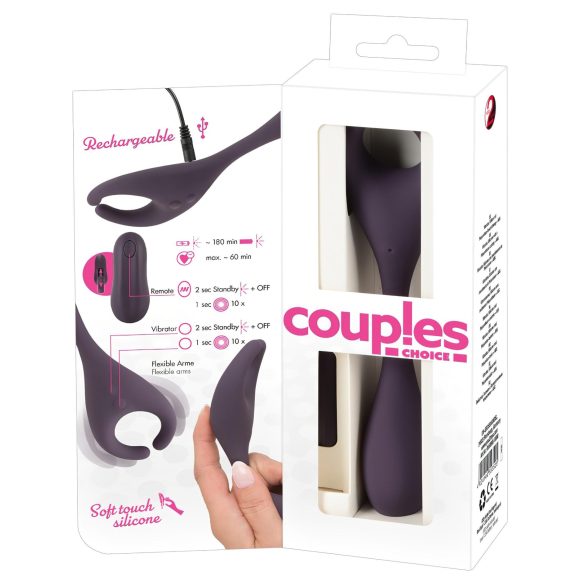 Couples Choice - Rechargeable Dual Motor Vibrator with Radio (Purple)