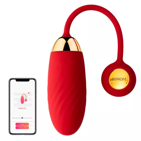 Svakom Ella Neo - wearable app-controlled vibrating egg (red)